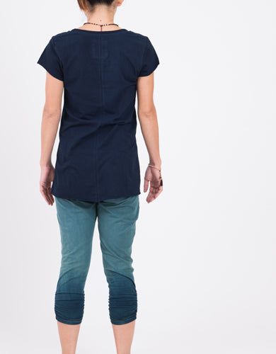 [PLAIN] TOPS T-SHIRT PINK & INDIGO