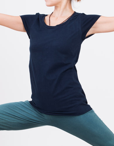 [PLAIN] TOPS T-SHIRT PINK & INDIGO